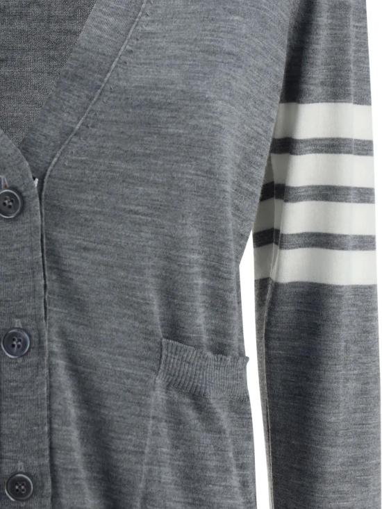 26FW 톰브라운 파인 메리노 울 4바 릴렉스 핏 가디건 FKC334AY1014 LT GREY 055 - THOM BROWNE