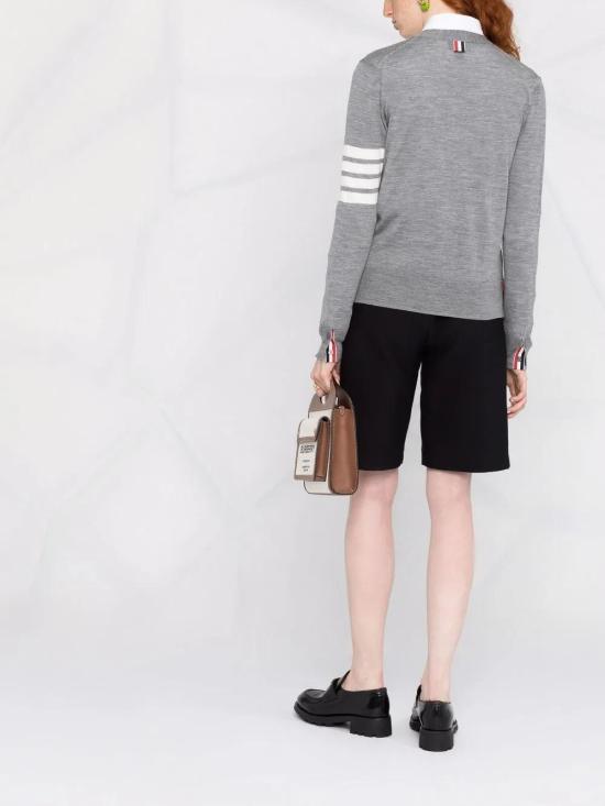 26FW 톰브라운 파인 메리노 울 4바 릴렉스 핏 가디건 FKC334AY1014 LT GREY 055 - THOM BROWNE