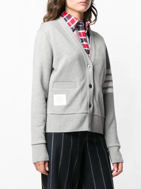 26FW 톰브라운 루프백 저지 4바 가디건 FJT069A00535 LT GREY 055 - THOM BROWNE