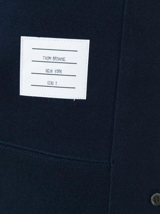 26FW 톰브라운 로고 패치 엔지니어드 4바 스웨트셔츠 MJT021H00535 461 NAVY - THOM BROWNE