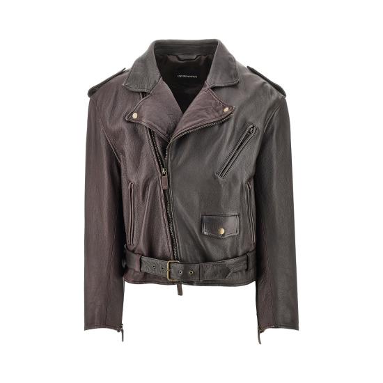 26FW 엠포리오 아르마니 가죽 자켓 EM008008AF31277 Brown