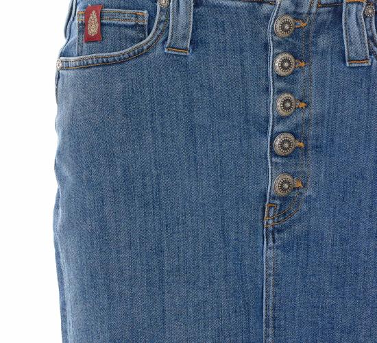 26FW 돈답 미디 스커트 G660B DS0397D XL2800 BLUE - DONDUP