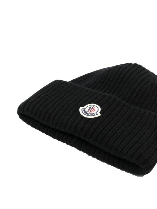 26FW 몽클레어 로고 울 캐시미어 비니 3B00087 M1127 999 BLACK DOM - MONCLER