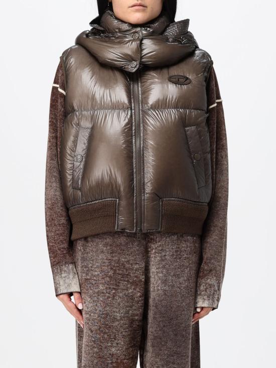 26FW 디젤 W-Peyt 립스탑 후드 다운 베스트 W-Peyt 립스탑 후드 다운 베스트 A221630BKCP 96H Dove Grey