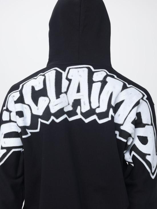 26FW 디스클레이머 후드 티셔츠 55700 NERO ST BIANCA Black - DISCLAIMER