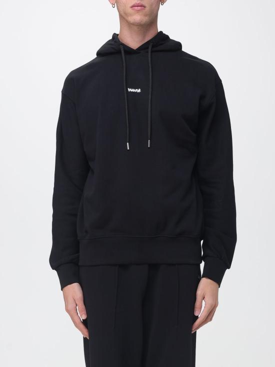 26FW 디스클레이머 후드 티셔츠 55700 NERO ST BIANCA Black