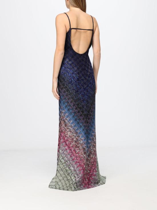 26FW 미소니 롱 원피스 DS26WG26BR160 SMSOT Blue - MISSONI