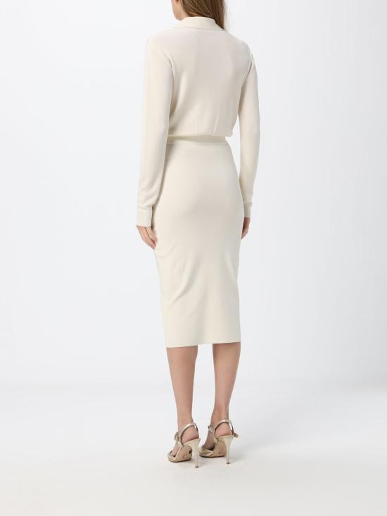26FW 엘리자베타프랜치 롱 원피스 AM19S66E2 193 White - ELISABETTA FRANCHI