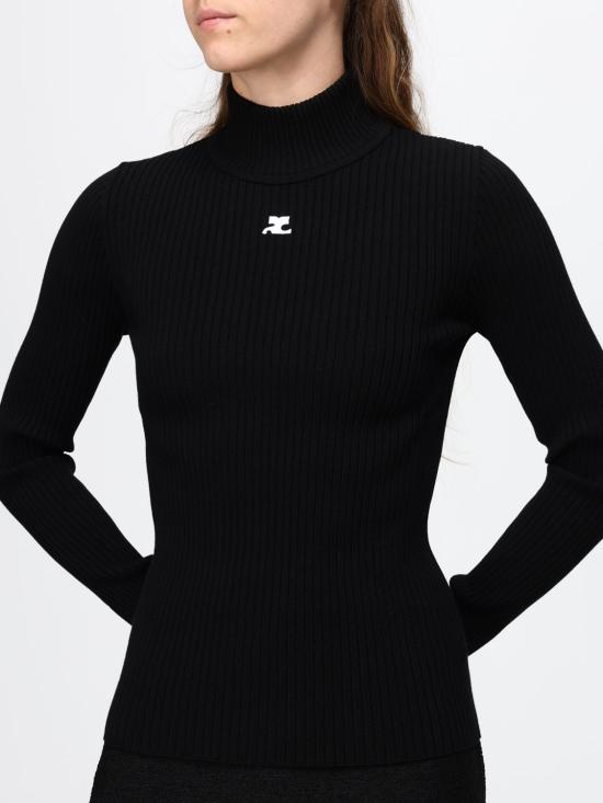 26FW 쿠레쥬 탑 PERMPU022FI0001 9999 Black - COURREGES
