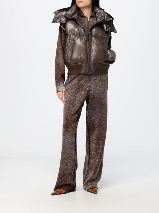 26FW 디젤 M-Honorine 리버스 프린트 울 트랙 팬츠 A220370TKCY 7BB Brown - DIESEL