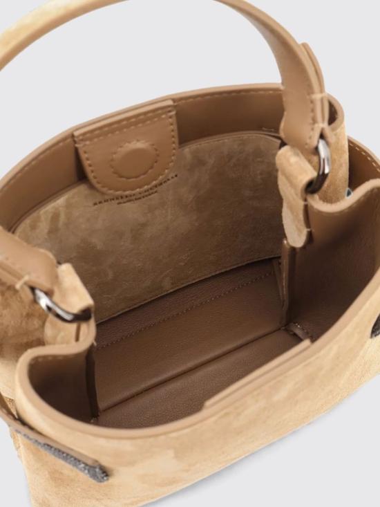 26FW 브루넬로 쿠치넬리 스몰 에센스 탑핸들 백 MBDLD2499P C9793 Honey - BRUNELLO CUCINELLI