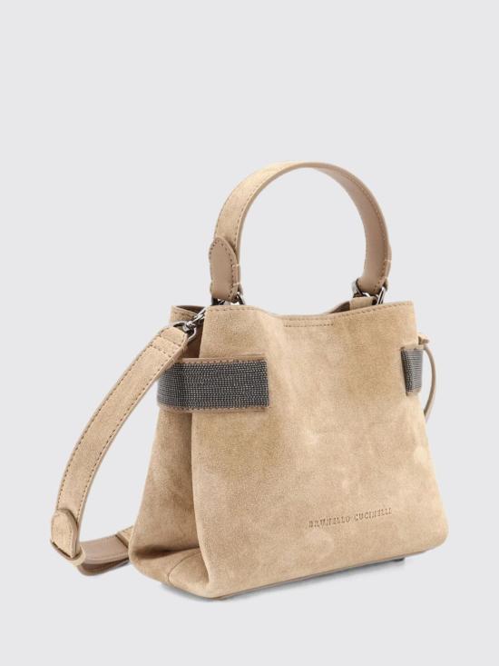 26FW 브루넬로 쿠치넬리 스몰 에센스 탑핸들 백 MBDLD2499P C9793 Honey - BRUNELLO CUCINELLI