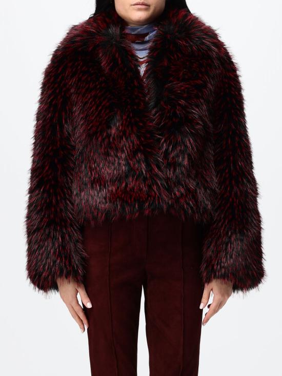 26FW 다이앤 본 퍼스텐버그 코트 O051AFUR TITRD Burgundy