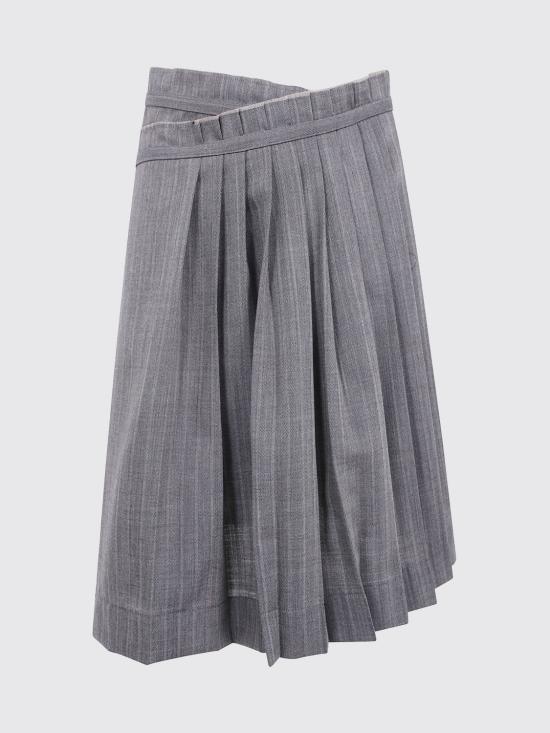 26FW 드리스 반 노튼 스커트 2620209334042 801 Grey - DRIES VAN NOTEN