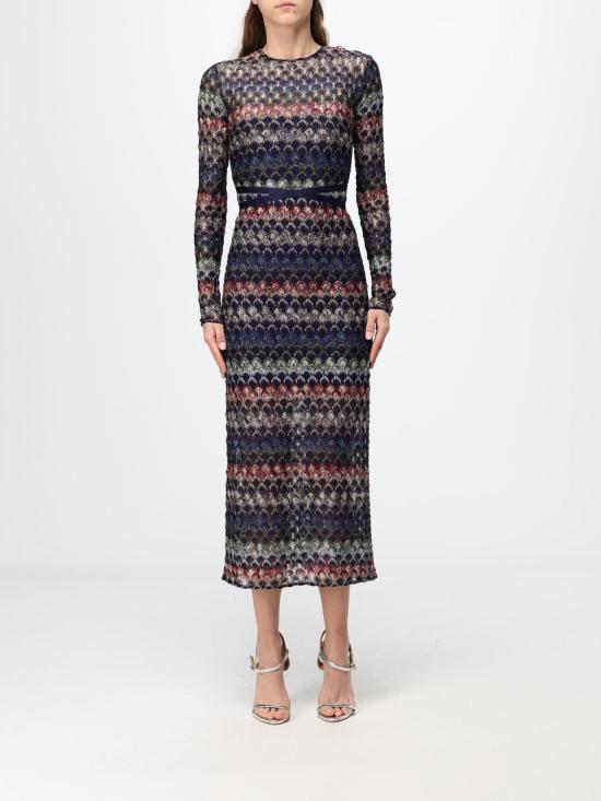 26FW 미소니 롱 원피스 DS26WG0LBR015P SMSPV Multicolor