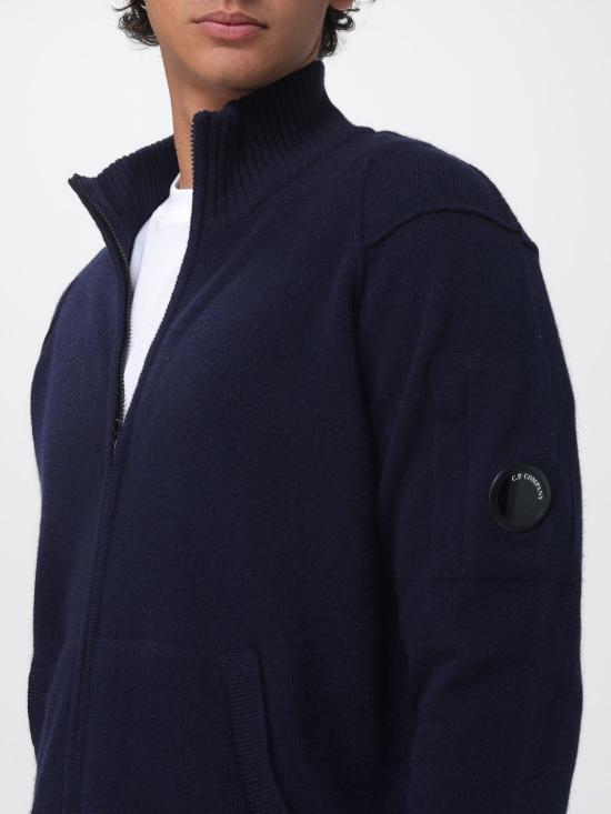 26FW 씨피 컴퍼니 집업 니트 RFCMKN708A110149A 888 Navy - C.P. COMPANY