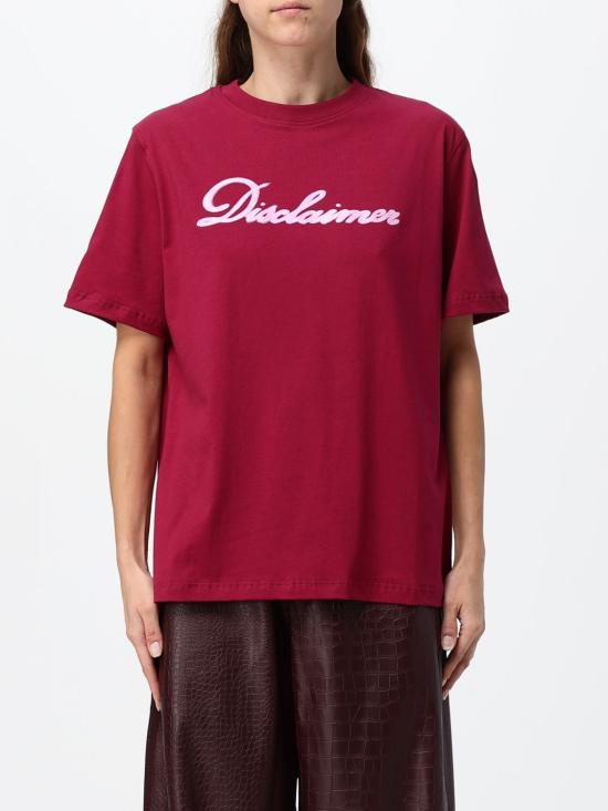 26FW 디스클레이머 반팔 티셔츠 55853 CHERRY Burgundy