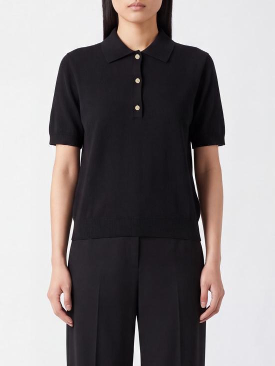26FW 에스막스마라 폴로 티셔츠 2629366051600 007 Black