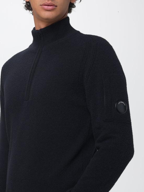 26FW 씨피 컴퍼니 집업 니트 21CMKN298A006170A 999 Black - C.P. COMPANY