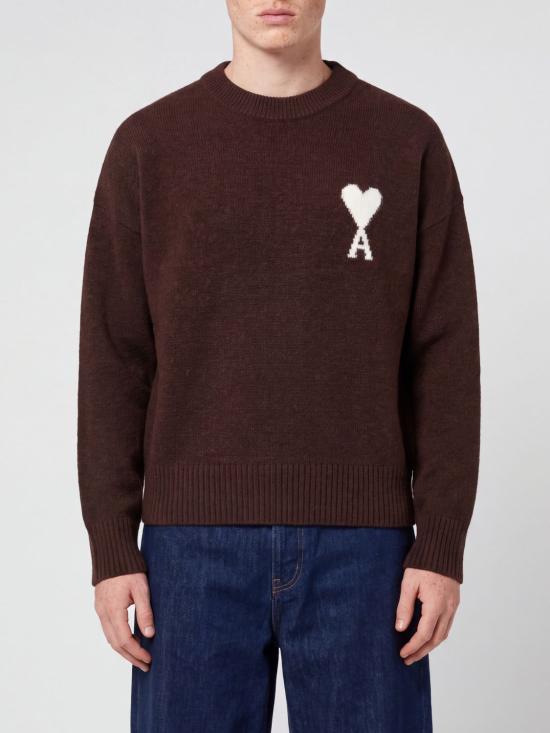 26FW 아미 ADC 크루넥 스웨터 UKS836UKN0135 A362 Brown