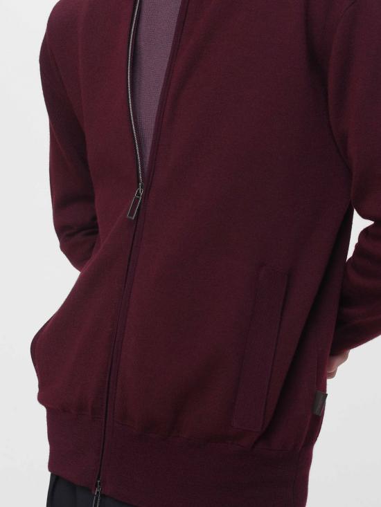 26FW 파올로 페코라 집업 니트 A018F001 7635 Burgundy - PAOLO PECORA