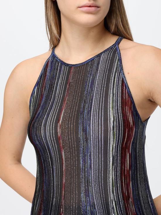 26FW 미소니 민소매 티셔츠 DS26WK07BK01K9 SMSPH Blue - MISSONI