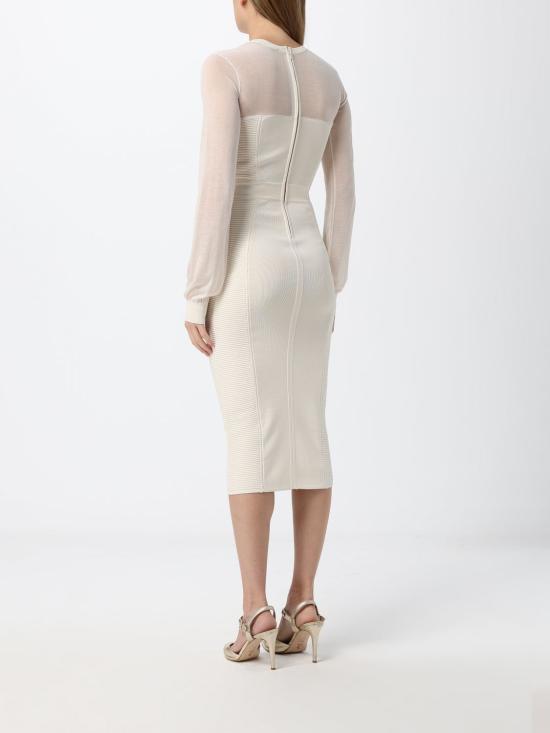 26FW 엘리자베타프랜치 롱 원피스 AM53B67E2 193 Butter - ELISABETTA FRANCHI