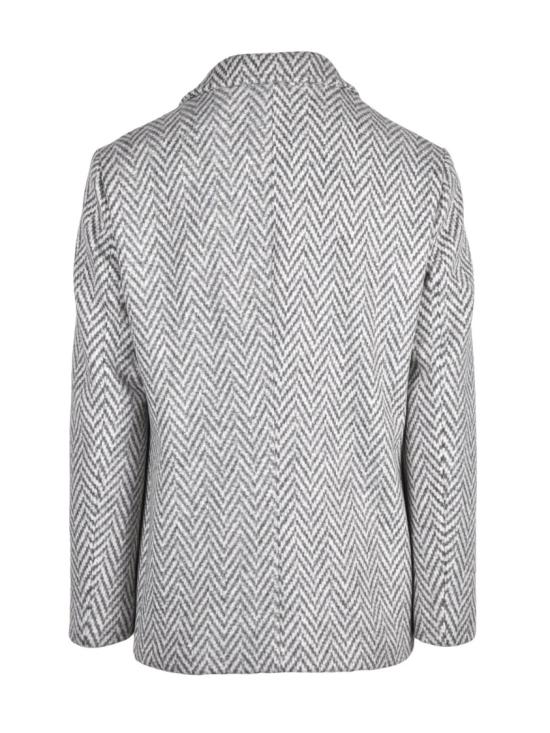 25FW HAVANA & CO 자켓 회색 헤링본 폴리에스터 혼방 오버코트 - HAVANA & CO