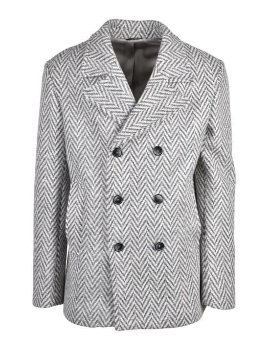 25FW HAVANA & CO 자켓 회색 헤링본 폴리에스터 혼방 오버코트