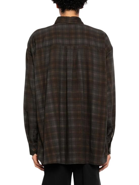 26FW 아워레가시 모어 체크 프린트 보로드 셔츠 M4262BMCMORECHECK Black - OUR LEGACY