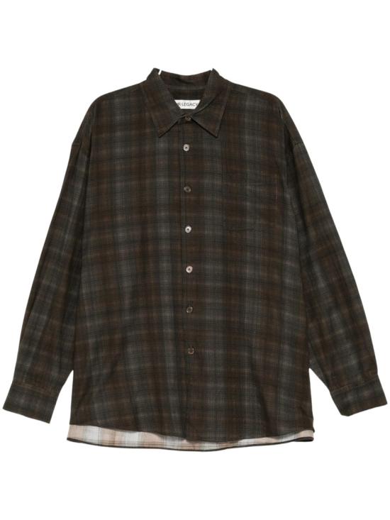 26FW 아워레가시 모어 체크 프린트 보로드 셔츠 M4262BMCMORECHECK Black