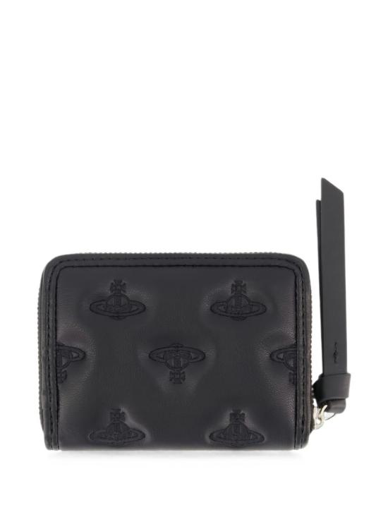 26FW 비비안웨스트우드 야스민 ORB 레더 지갑 5601000AW S002K N201 Black - VIVIENNE WESTWOOD