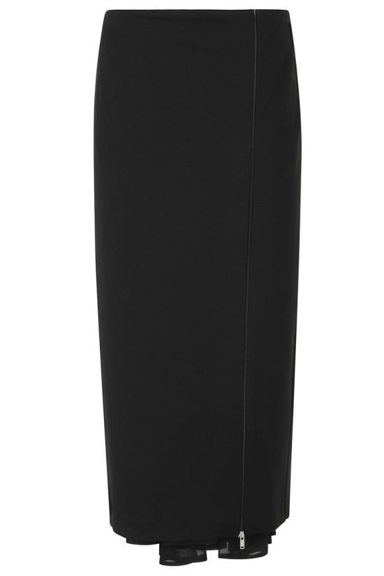 26FW 세미쿠튀르 스커트 S6WL14 099 Black