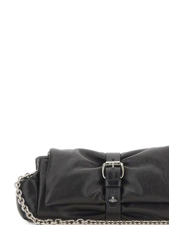 26FW 비비안웨스트우드 하트 레더 오르브 클러치 파우치 49030004W L00BX N401 Black - VIVIENNE WESTWOOD