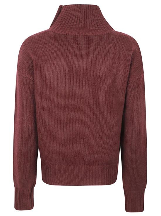 26FW 이브살로몬 니트웨어 26WYH51249MA6WA6093 Burgundy - YVES SALOMON