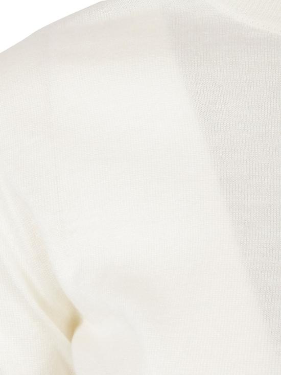 26FW 막스마라 콘트라스트 트리밍 실크 울 니트 콘트라스트 트리밍 실크 울 니트 2626366081600 012 White - MAX MARA