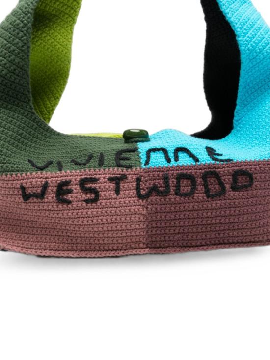 26FW 비비안웨스트우드 엘리 크로셰 패치워크 숄더백 46020019U K007P O105 Grey - VIVIENNE WESTWOOD