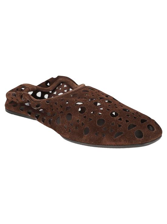 26FW 알라이아 플랫 슈즈 AA3A1039I236 719 Brown - ALAIA