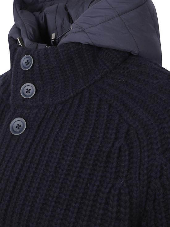 26FW 에르노 케이블 콘 스티치 울 재킷 MC000231U700649200 Black - HERNO
