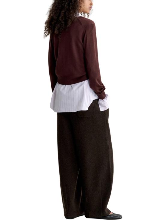 26FW 메종키츠네 베이비 폭스 메리노 레귤러 가디건 PW00502KT11810553 Brown - MAISON KITSUNE