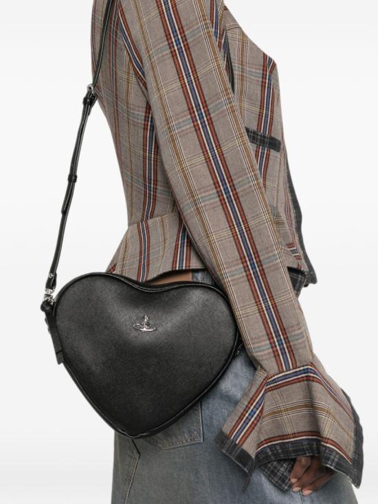 26FW 비비안웨스트우드 벨라 하트 크로스백 5801000OW S0021 N401 Black - VIVIENNE WESTWOOD