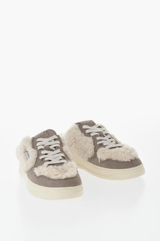  오트리 메달리스트 시어링 뮬 스니커즈 MULWNR01 Beige Grigio
