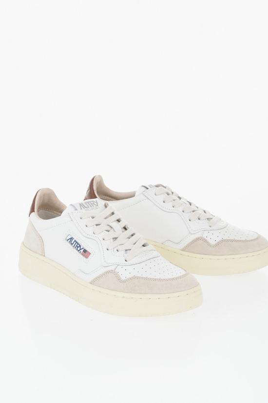  오트리 메달리스트 로우 레더 스니커즈 AULWLS72 Beige Bianco