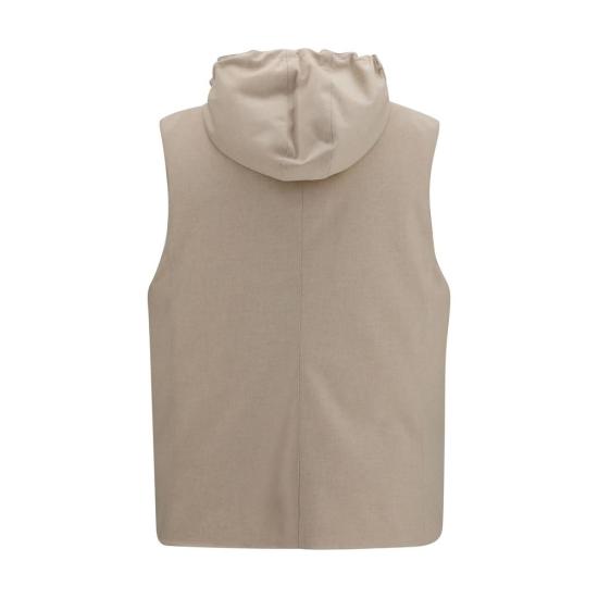 26FW 브루넬로 쿠치넬리 베스트 BRMM4701775CID85BB BEIGE - BRUNELLO CUCINELLI