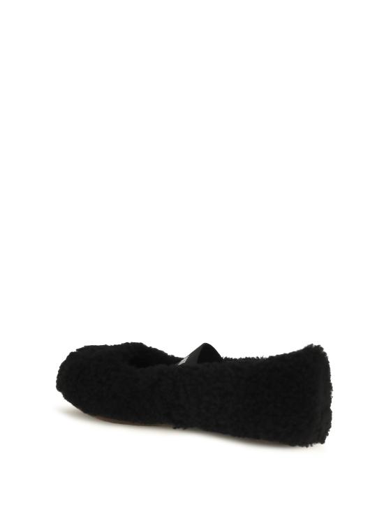 26FW 문부츠 시어링 퍼 발레리나 플랫슈즈 80D2400010 N001 BLACK - MOON BOOT