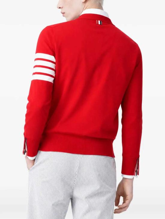 26FW 톰브라운 4바 서스테이너블 파인 메리노 울 클래식 가디건 MKC002AY1014 RED 600 - THOM BROWNE