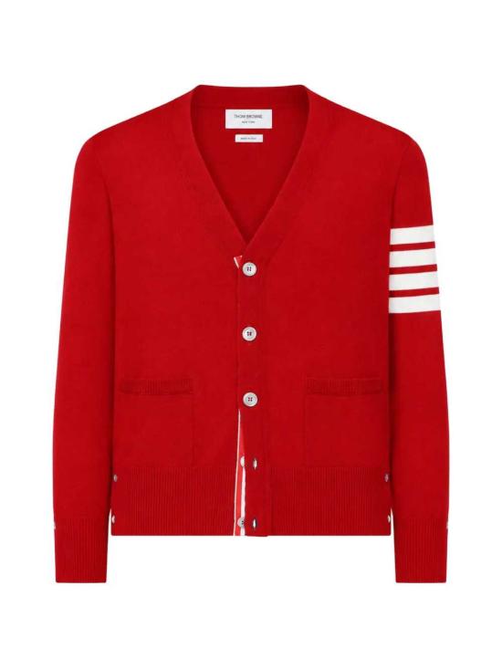 26FW 톰브라운 4바 서스테이너블 파인 메리노 울 클래식 가디건 MKC002AY1014 RED 600