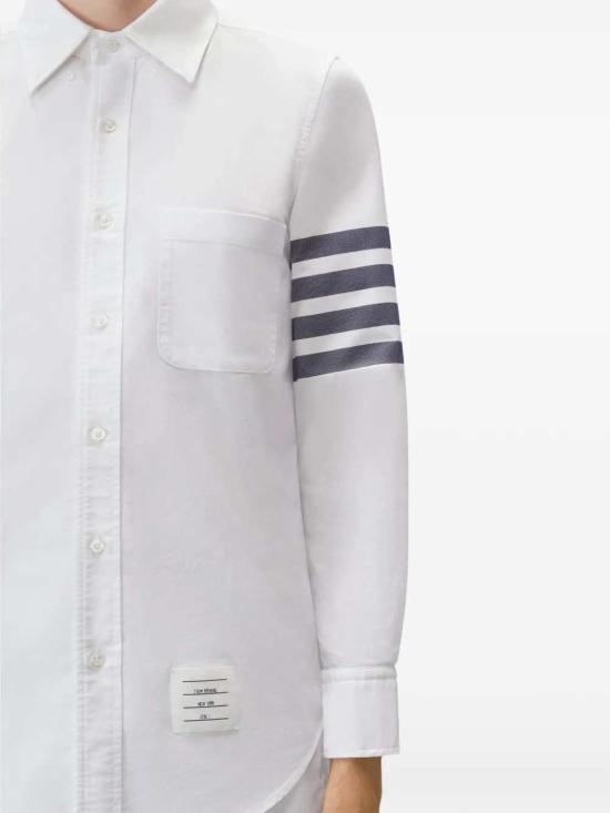 26FW 톰브라운 긴팔 셔츠 MWL272AF1211 WHITE NAVY 104 - THOM BROWNE