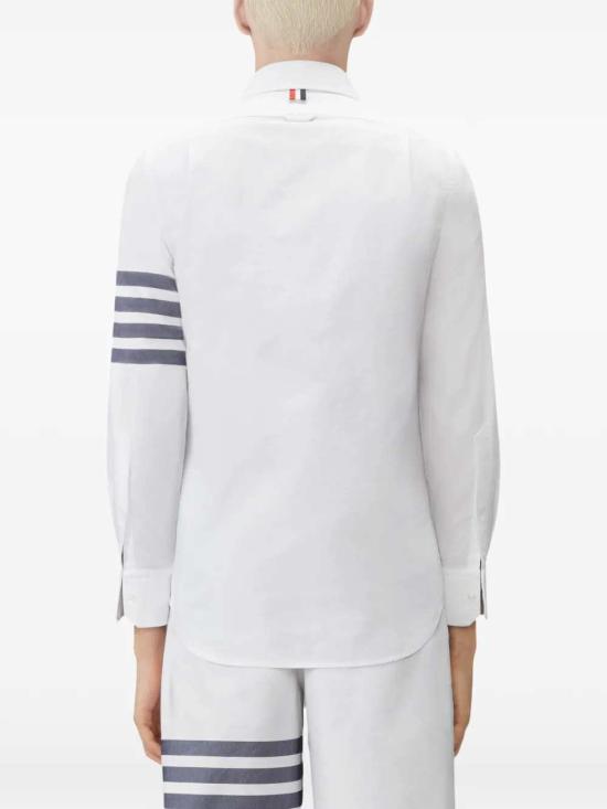 26FW 톰브라운 긴팔 셔츠 MWL272AF1211 WHITE NAVY 104 - THOM BROWNE