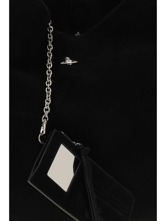 26FW 비비안웨스트우드 아카이브 오르브 레더 토트백 4601000IWL00AW N401 BLACK - VIVIENNE WESTWOOD